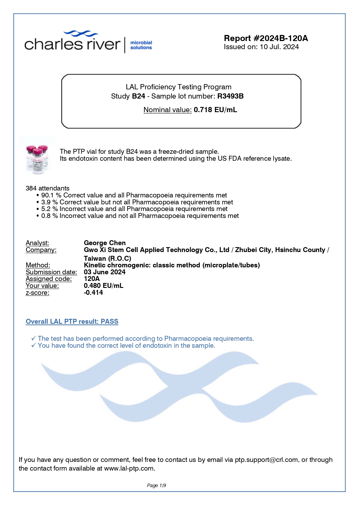 Gtesting能力試驗證書